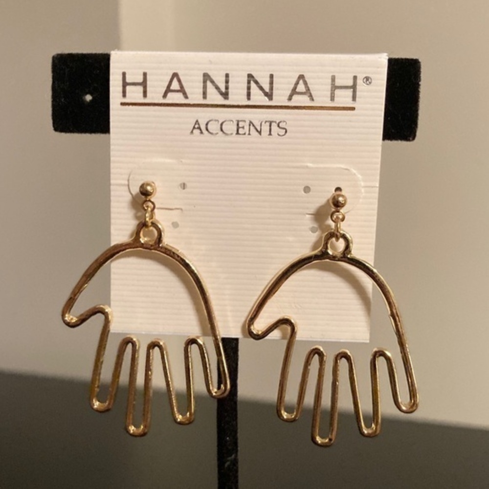Hannah Gold Hand-Shaped Earrings